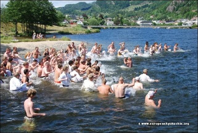 training in the lake